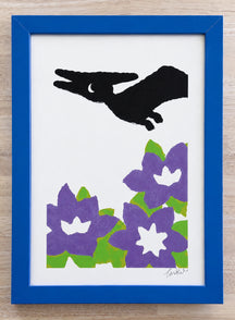 With Flowers for the Festival 6, TAROART by TAROUT 00016, shown in a blue frame
