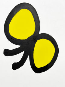 Close-up of the small yellow butterfly in WELCOME, TAROART by TAROUT 00054