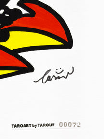 Close-up of the apple slices and TAROUT signature in Rabbit, Rabbit, LUNNY, TAROART by TAROUT 00072