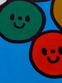 Close-up of green and red smiling grapes in A Bunch of Us, TAROART by TAROUT 00074